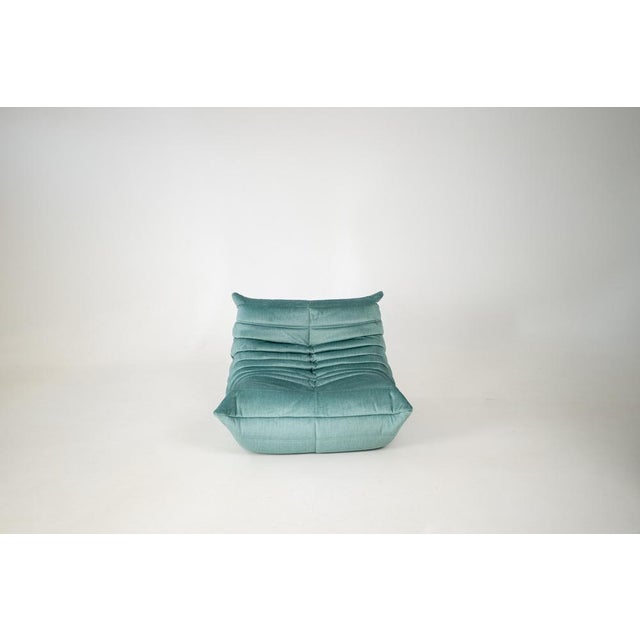 1970s Togo Lounge Chair and Mint Velvet by Michel Ducaroy for Ligne Roset, 1973, Set of 2 For Sale - Image 5 of 18