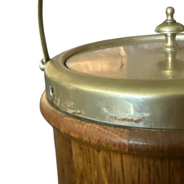 English Antique English Oak Biscuit Barrel C. 1890-1910 For Sale - Image 3 of 8