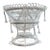 Vintage French White Wirework Pedestal Basket For Sale