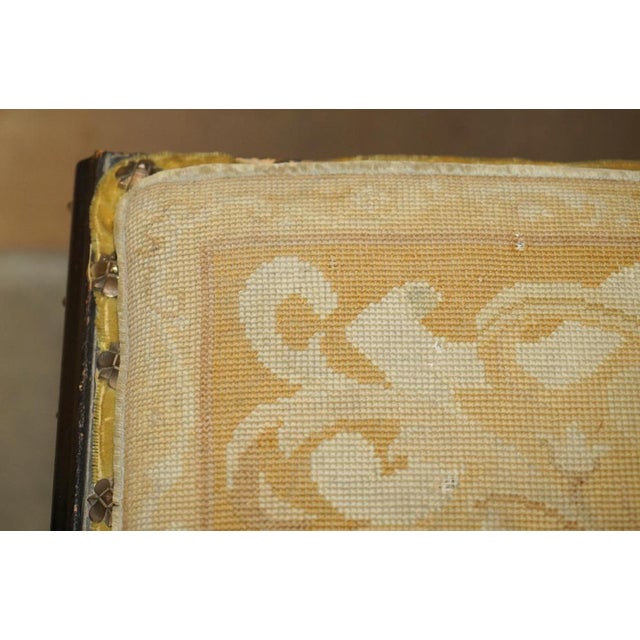 French Embroidered Upholstery Floral Linen Trunk, 1880s For Sale - Image 12 of 18