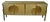 Italian Birch Sideboard Embellished With Gold Glass and Brass Handles For Sale