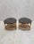 Mid-Century Modern Vintage Paul Frankl Style Floating Granite Rattan Side Tables - Pair For Sale - Image 3 of 5