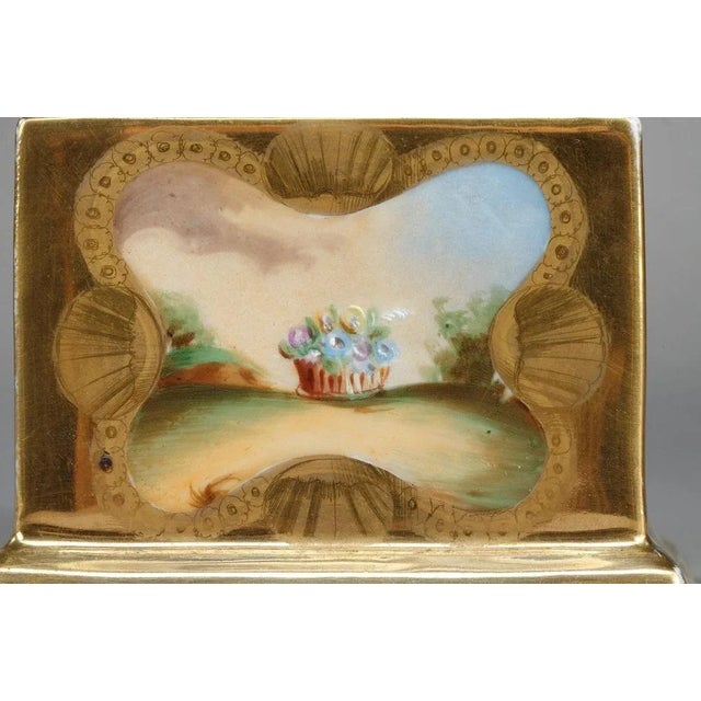 Blue Oratory Vases in Paris Porcelain, Set of 2 For Sale - Image 8 of 18