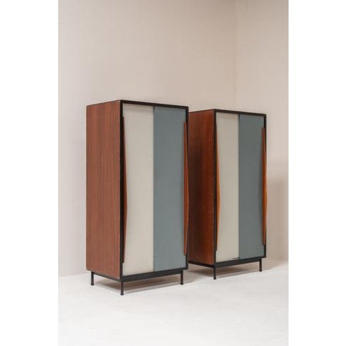 Mid-Century Modern Wardrobe Cabinet by Willy Van Der Meeren, Belgium, 1950s For Sale - Image 12 of 14