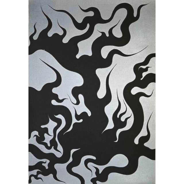 Composition is an original screen print realized by the artist Luigi Boille in 1971. It is in excellent condition. signed...