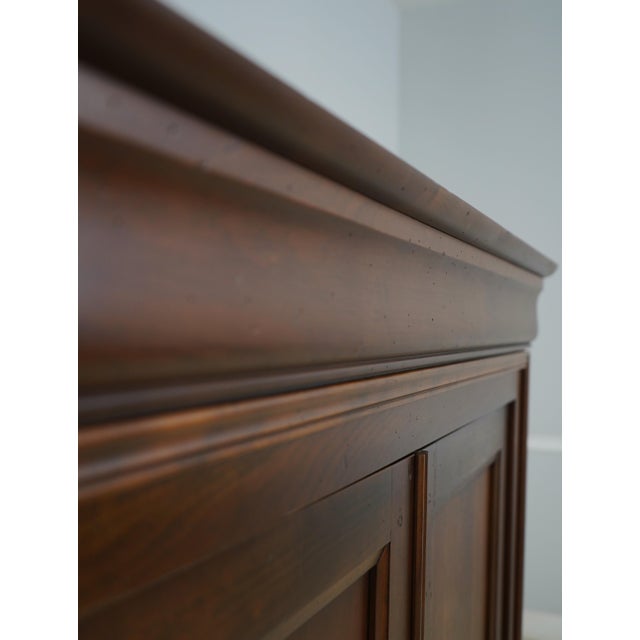 1980s French Empire Cherry Tv Armoire Cabinet For Sale - Image 11 of 16