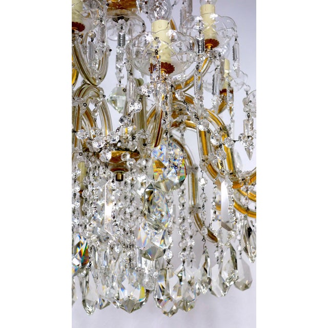 Crystal 18-Light Chandelier, 1990s For Sale - Image 10 of 17