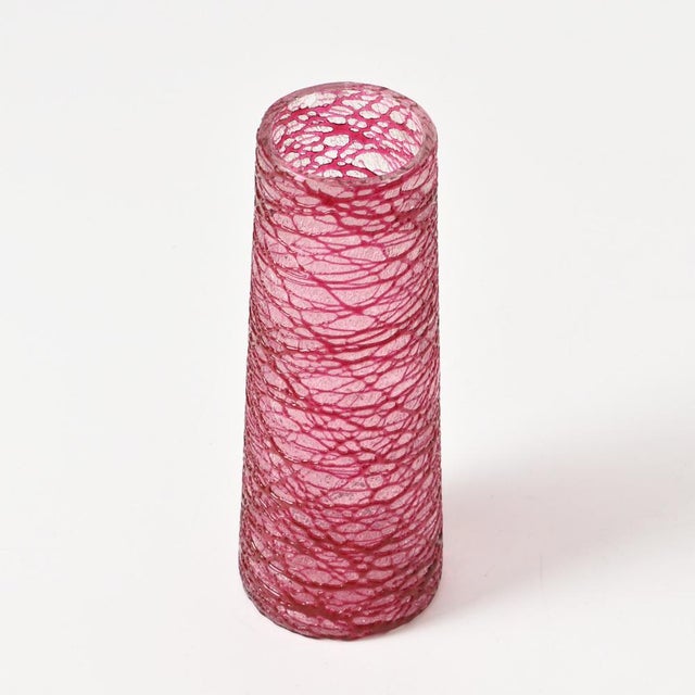 Threaded Glass Vase from Wilhelm Kralik Sohn, 1920s For Sale - Image 4 of 10