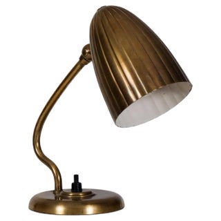 Swedish Brass Table Lamp by Harlad Notini, 1940s For Sale