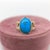 5.3ct Turquoise Ring With Earth Mined Diamond Accents: In Solid 14k Gold , Size 6.75 For Sale - Image 4 of 9
