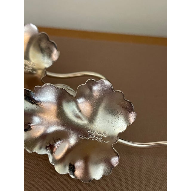 Antique Leaf Design Silver Plated Salt and Pepper Shakers in Satin Lined Case - 3 pcs For Sale - Image 11 of 12