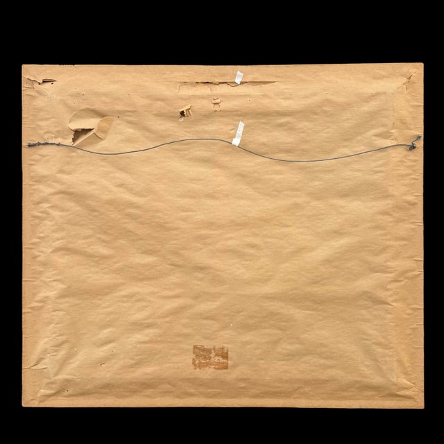 Vintage Japanese Signed Oil Painting Coastal Beach Scene W/ Sailboats in Burlwood Frame For Sale - Image 11 of 11