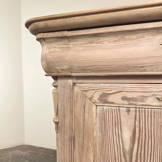 19th Century French Louis Philippe Period Stripped Pine Secretary For Sale - Image 18 of 18