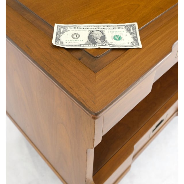 Pair Widdicomb Campaign Style Solid Cherry Brass Pulls Night Stands Tables MINT! For Sale - Image 14 of 17