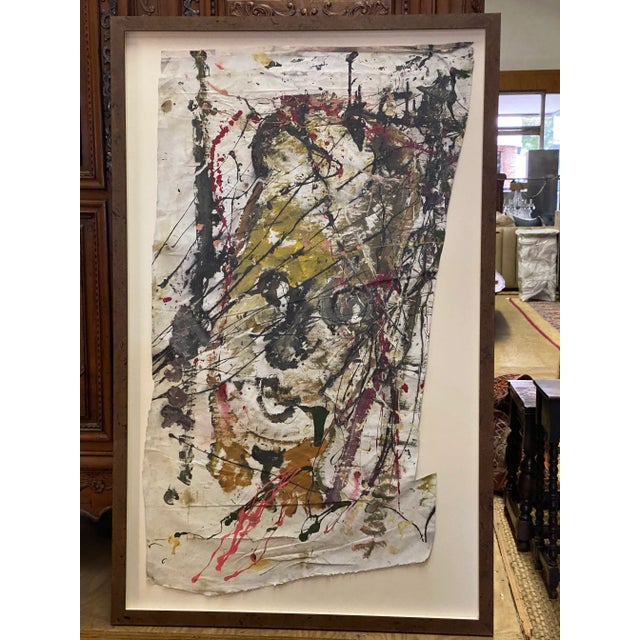 1980s Purvis Young Folk Art Abstract Painting For Sale - Image 9 of 13