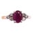 14 Karat White Gold Ruby Solitaire Ring With Diamond Accents For Sale - Image 4 of 9