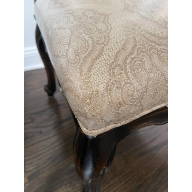 Wood Fairfield Carved Wood & Taupe Velvet Dining Chairs - Set of 8 For Sale - Image 7 of 9