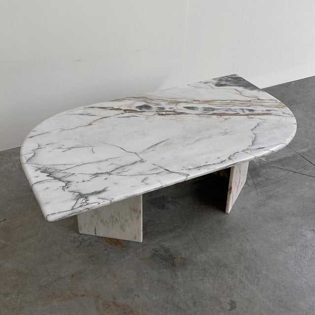 Large Italian Postmodern Sculptural Marble Coffee Table For Sale - Image 14 of 14
