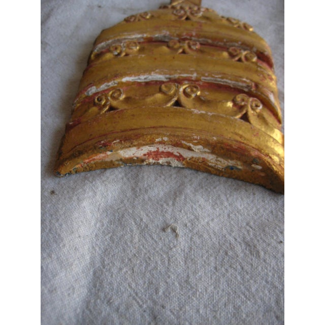 Paire of Italian Gilde Carve Wood Pope Tiara 1700 Hundreds For Sale - Image 6 of 7
