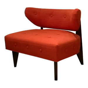 Mid Century Inspired DWM Maloos Hug Chair in Red