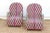 Dark Pink Pair of Colorful African Beaded Arm Chairs For Sale - Image 8 of 12