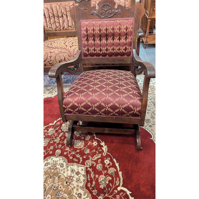 Late 19th Century Victorian 5 Piece Parlor Suite For Sale - Image 6 of 17