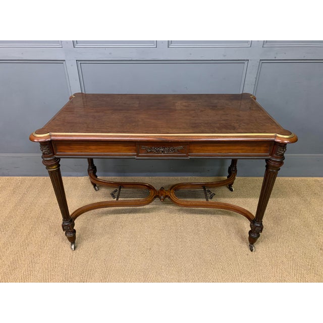 French Mahogany Library Table, 1840 For Sale - Image 10 of 16