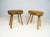 Tan Set of Scandinavian Tan Stools, 1960s For Sale - Image 8 of 9