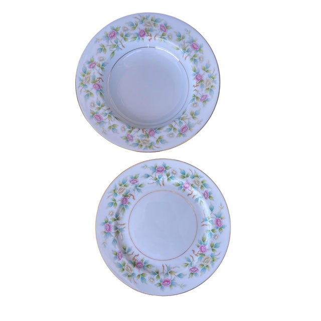 1950s Roselace by Noritake Side Plates and Bowls- 22 Pieces For Sale In Milwaukee - Image 6 of 12