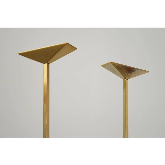 Gold-Plated Floor Lamp by Pierre Disderot for Verre Lumière, 1980s, in Very Good conditions. Designed 1980 to 1989 I have...