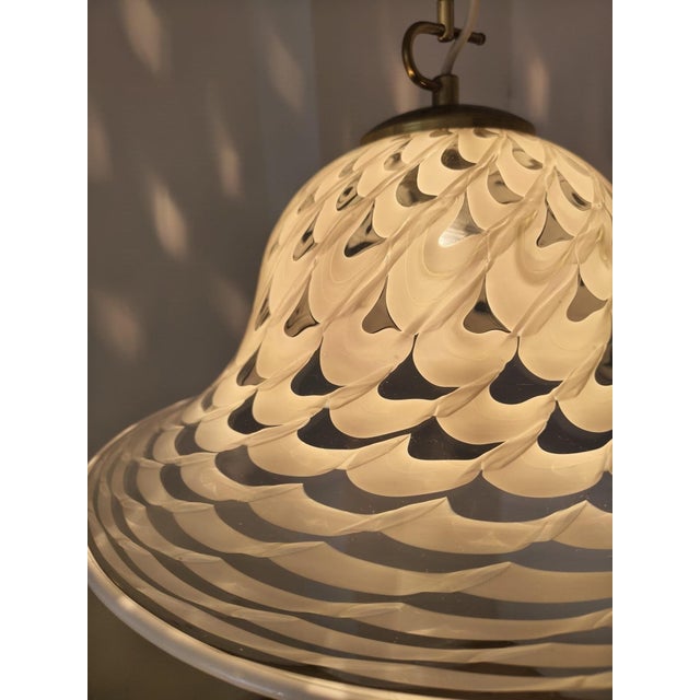 Mid-Century White Art Glass Pendant from Kaiser-Leuchten, Germany, 1970s For Sale - Image 18 of 18