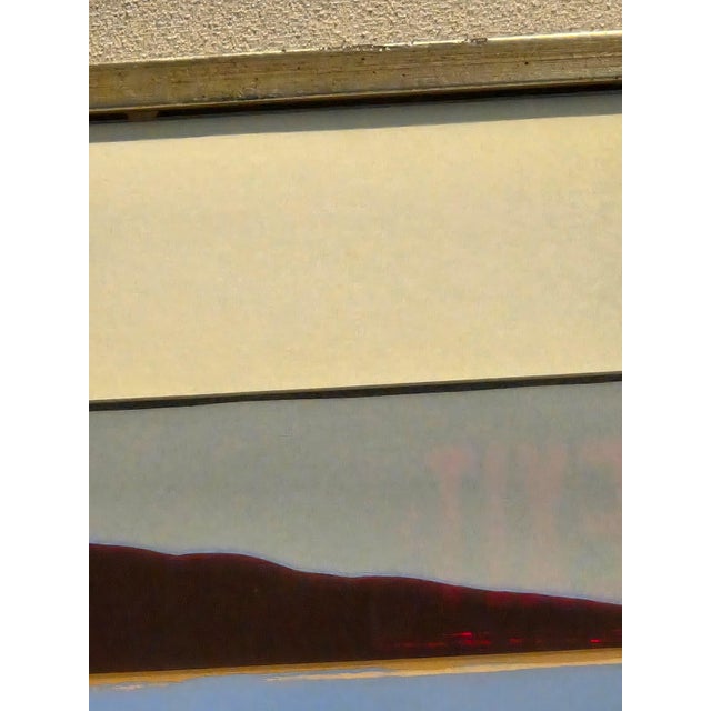 Steve Poleskie Artist Signed Color Serigraph Print 1968 Chiron Press Minimalist Contemporary Semi-Abstract Landscape Seascape For Sale - Image 4 of 10