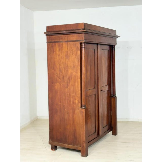 Wood Biedermeier Mahogany and Pine Wardrobe, 1880 For Sale - Image 7 of 10