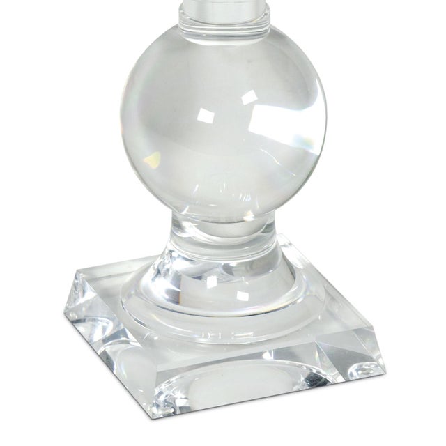 Modern Stowe Acrylic Accent Table, Clear For Sale - Image 3 of 6