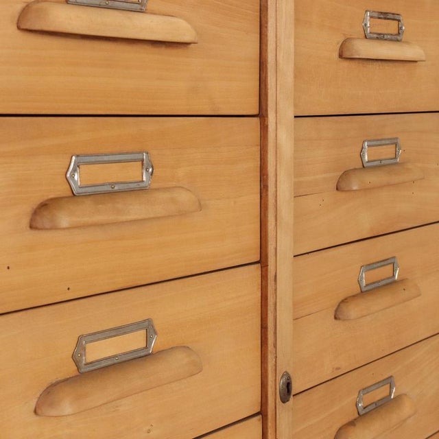 Wood Vintage Wooden Filing Cabinet, 1950s For Sale - Image 7 of 10