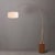 Nova 1980s Nova of California Tambo Brass Floor Lamp - 92 Mid Century Arc Lamp, Dark Walnut Base, White Linen Shade, Dimmable For Sale - Image 4 of 8