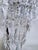 Brass Vintage Hollywood Regency Crystal Waterfall Chandelier With Ornate Brass Frame For Sale - Image 8 of 9