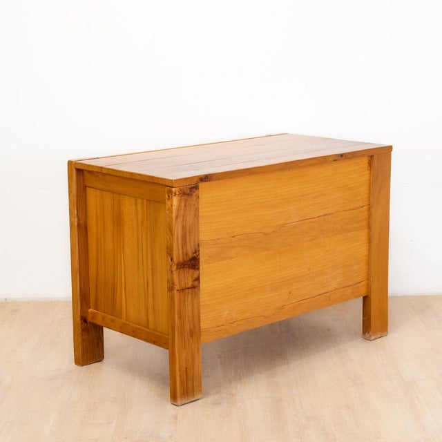 Elm Chest of Drawers from Maison Regain, 1980s, in Very Good conditions. Designed 1980 to 1989 This piece is attributed to...