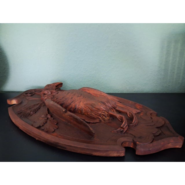 Black Forest Hunting Wall Decoration, 1950s For Sale - Image 4 of 7