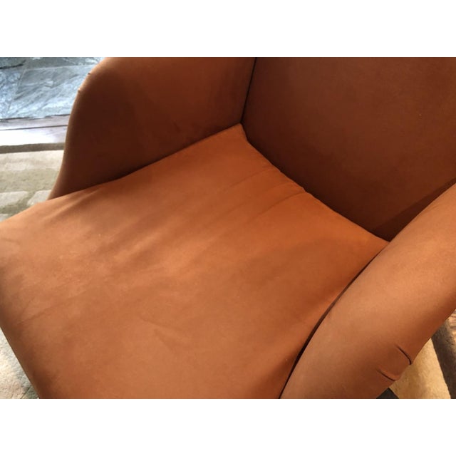 2000 - 2009 Upholstered Lounge Chairs and Matching Accent Pillows—A Pair For Sale - Image 5 of 12
