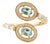 14k Gold Handmade Natural Aquamarine & Diamond Bypass Wrap Ring Size 8 For Sale