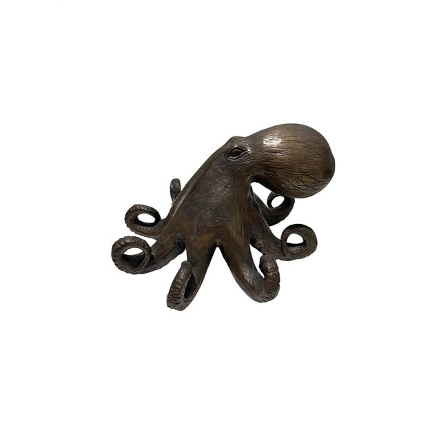 Cast Bronze Octopus Sculpture by Tiempo Gallery For Sale - Image 6 of 7
