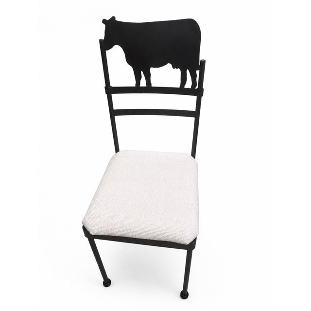 Metal 1980s Iron Farmhouse Animal Silhouette Dining Chairs, Set of 4 For Sale - Image 7 of 12