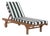 Newport Chaise Lounge, Green Stripe For Sale