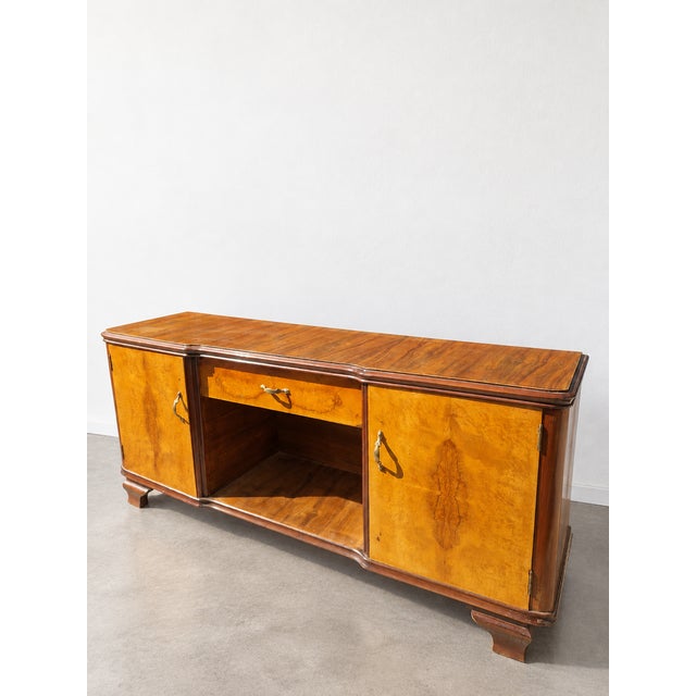Italian Art Deco Walnut Burl Sideboard, 1930s For Sale - Image 11 of 11