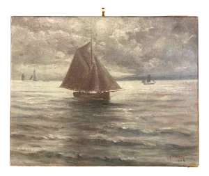G. Mornay, The Rigging Ship, 1904, Oil on Canvas
