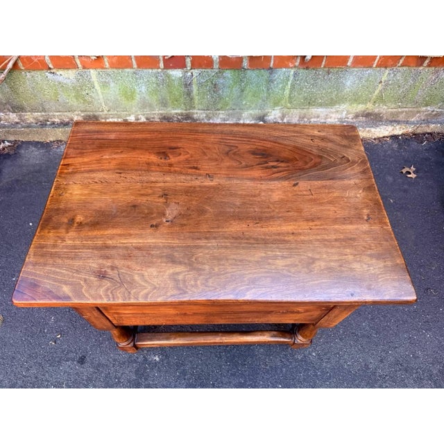 Antique Early 20th Century Rustic Spanish Baroque Carved Walnut Side Table For Sale - Image 16 of 17