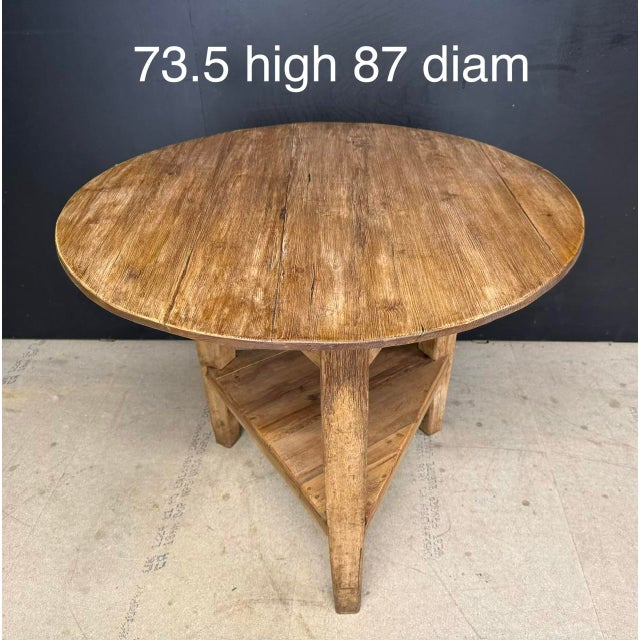 Antique Pine Cricket Table, 1800 For Sale - Image 6 of 11