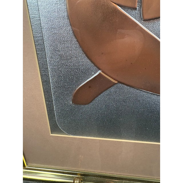 Mid-Century Modern Elegant Mid-Century Modern Metal Wall Sculpture Depicting a Stylized Abstract Human Figure For Sale - Image 3 of 5