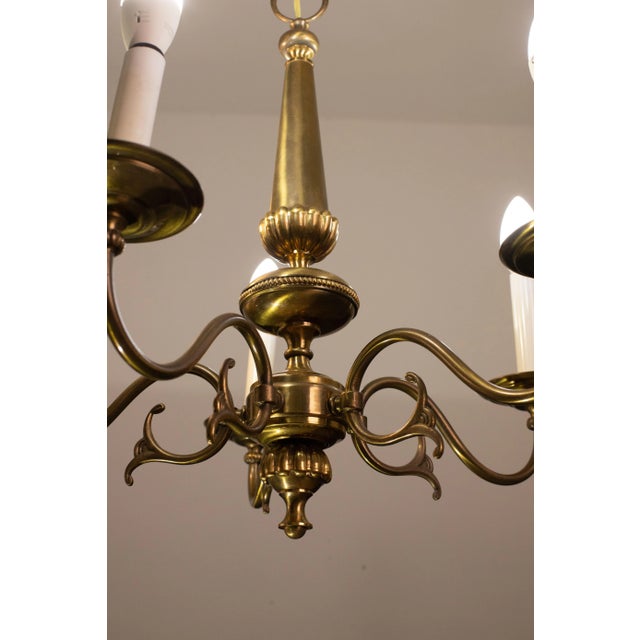 1950s Vintage Brass Chandelier Signed Sciolari, Model 526, 1950s For Sale - Image 5 of 12